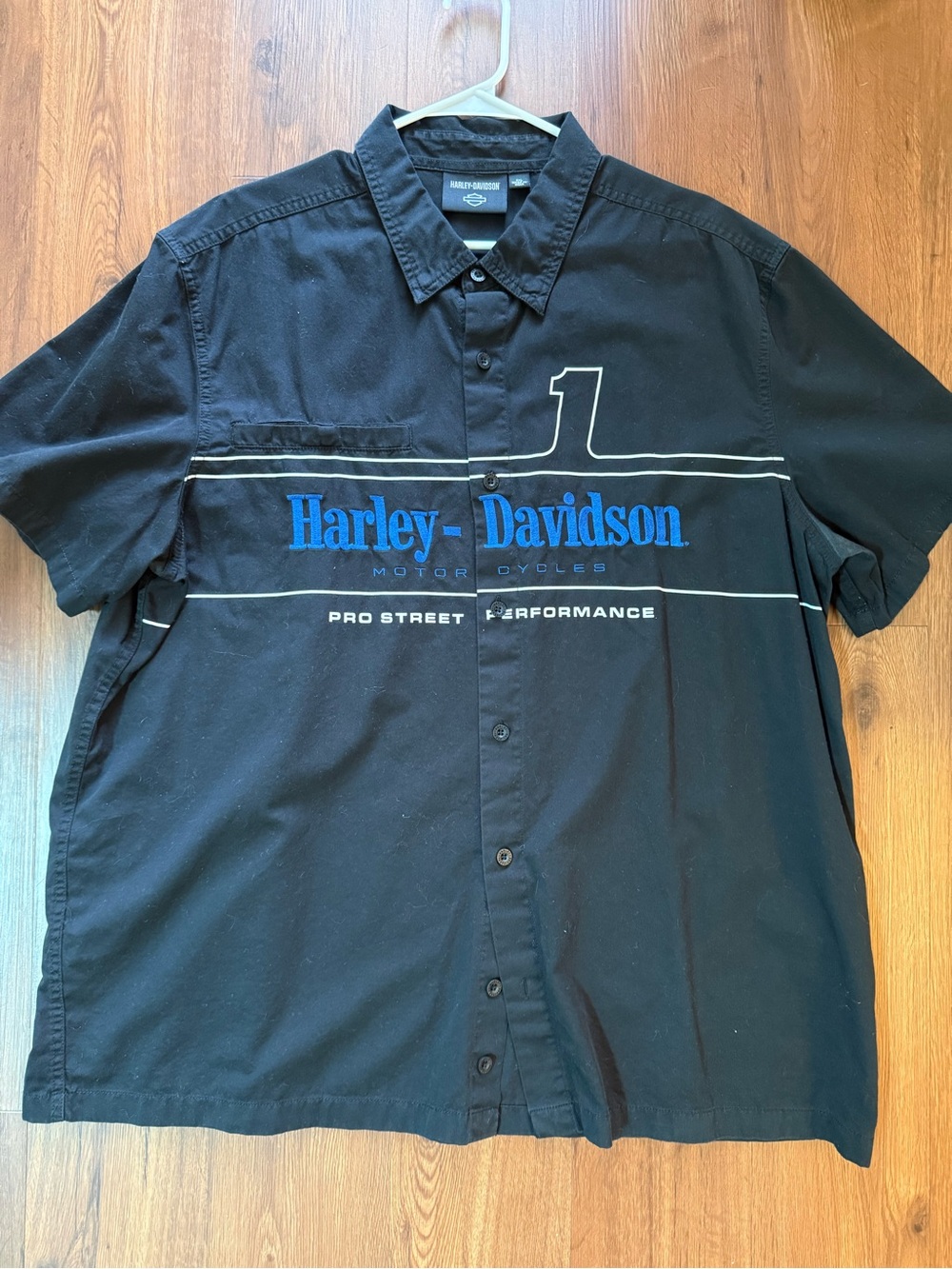 Harley-Davidson Men’s Black Pro Street Performance Button-Up Shirt